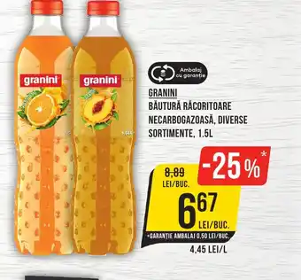 Mega Image GRANINI BĂUTURĂ RĂCORITOARE NECARBOGAZOASĂ, DIVERSE SORTIMENTE, 1.5L Ofertă