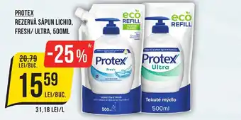 Mega Image PROTEX REZERVĂ SĂPUN LICHID, FRESH/ ULTRA, 500ML Ofertă