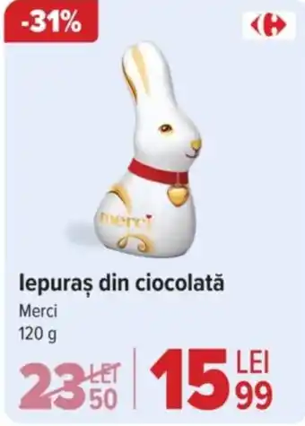 Carrefour lepuraş din ciocolată Ofertă