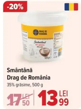 Carrefour Smântână Drag de România Ofertă