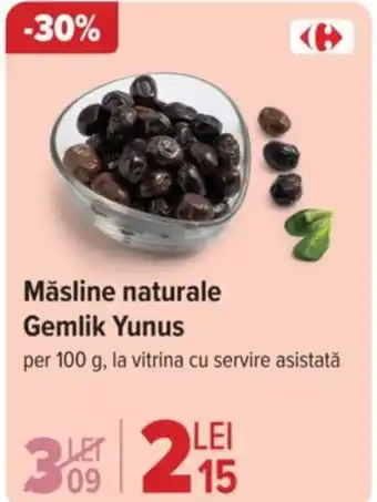 Carrefour Măsline naturale Gemlik Yunus Ofertă