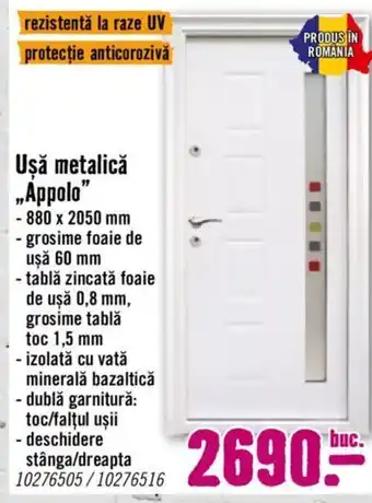 Hornbach Uşă metalică „Appolo" Ofertă