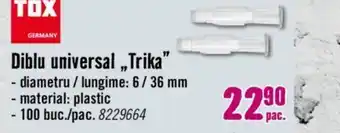 Hornbach Diblu universal „Trika" Ofertă