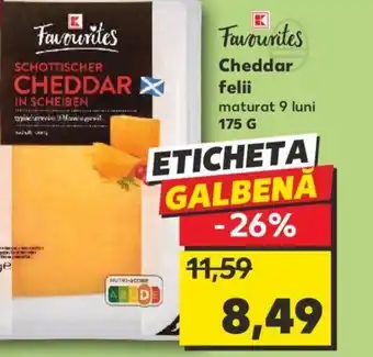 Kaufland Cheddar felii Ofertă