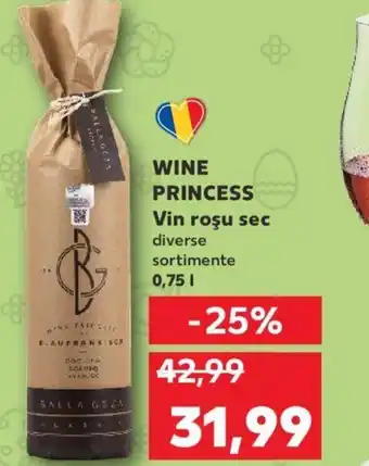 Kaufland WINE PRINCESS Vin roşu sec 0.75L Ofertă