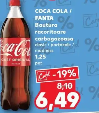 Kaufland COCA COLA / FANTA Bautura racoritoare carbogazoasa 1.25L Ofertă