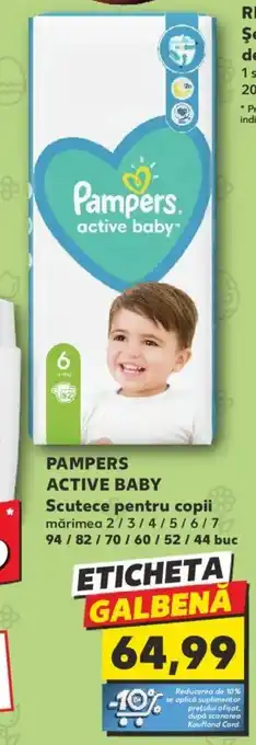 Kaufland PAMPERS ACTIVE BABY Scutece pentru copii Ofertă