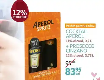 Auchan COCKTAIL APEROL + PROSECCO CINZANO Ofertă