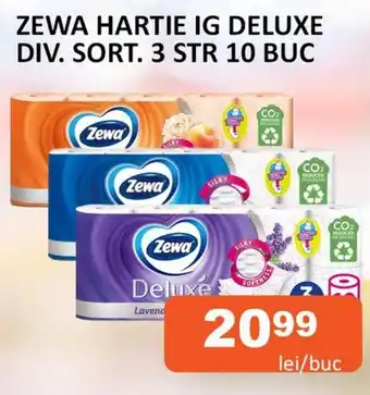 Unicarm ZEWA HARTIE IG DELUXE DIV. SORT. 3 STR 10 BUC Ofertă