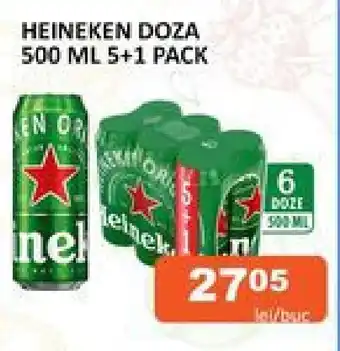 Unicarm HEINEKEN DOZA 500 ML 5+1 PACK Ofertă