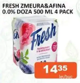 Unicarm FRESH ZMEURA&AFINA 0.0% DOZA 500 ML 4 PACK Ofertă