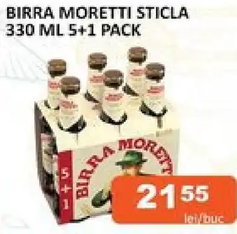 Unicarm BIRRA MORETTI STICLA 330 ML 5+1 PACK Ofertă