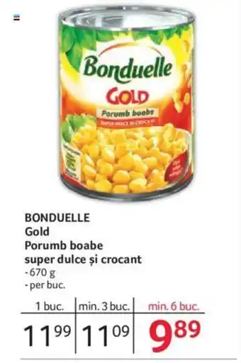 Selgros BONDUELLE Gold Porumb boabe super dulce şi crocant Ofertă