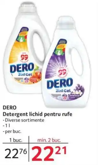 Selgros DERO Detergent lichid pentru rufe Ofertă