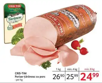 Selgros CRIS-TIM Parizer ţărănesc cu porc Ofertă