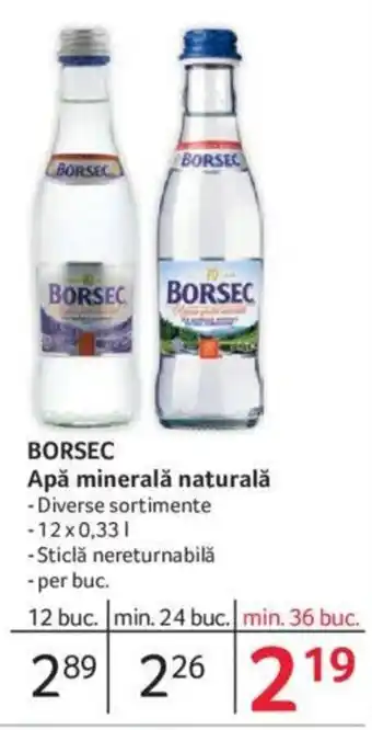 Selgros BORSEC Apă minerală naturală Ofertă