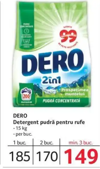 Selgros DERO Detergent pudră pentru rufe Ofertă