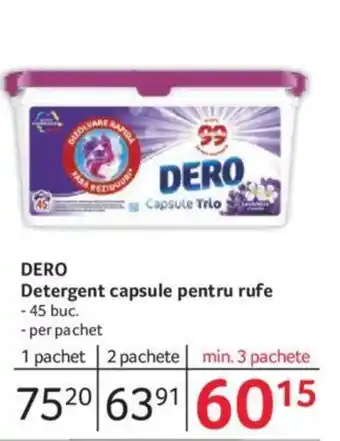 Selgros DERO Detergent capsule pentru rufe Ofertă