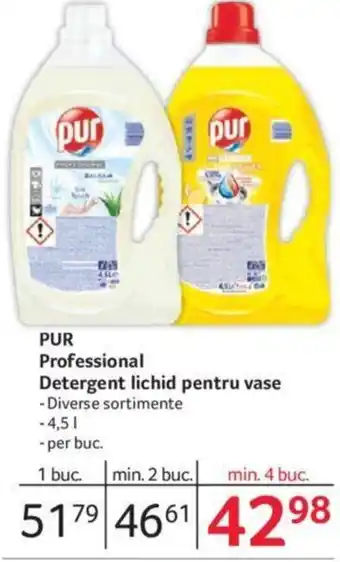 Selgros PUR Professional Detergent lichid pentru vase Ofertă