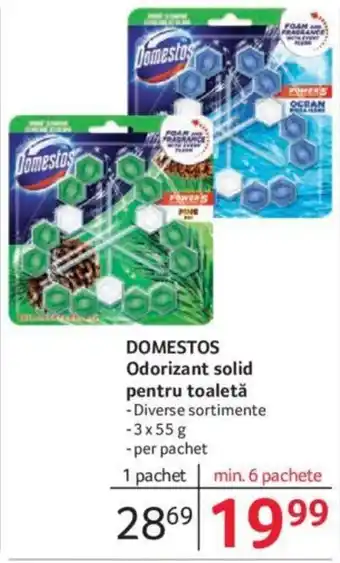 Selgros DOMESTOS Odorizant solid pentru toaletă Ofertă