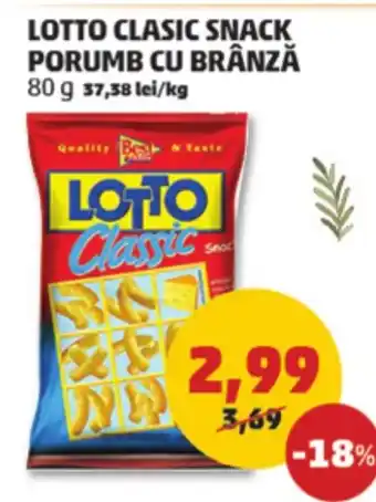 Penny LOTTO CLASIC SNACK PORUMB CU BRÂNZĂ Ofertă
