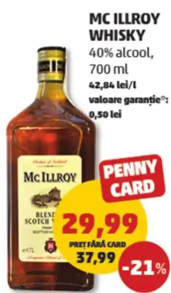 Penny MC ILLROY WHISKY 700 ml Ofertă