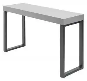 Birou din MDF gri lucios si metal 120x40 cm