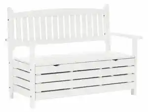 Favi KONDELA Bancă de grădină, alb, 123,5 cm, DILKA Ofertă