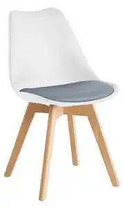 Favi KONDELA Scaun, alb/gri/fag, BALI 2 NEW Ofertă