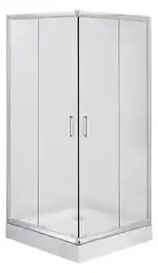 Cabina dus patrata 80x80 cm sticla brumata cu usi glisante Deante Funkia 800x800 mm