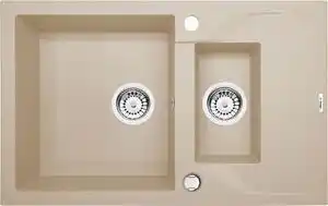 Favi Chiuveta bucatarie compozit doua cuve nisip Deante Andante Nisip Ofertă