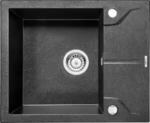 Favi Chiuveta bucatarie compozit cu picurator grafit 59 cm Deante Andante 590x490 mm, Grafit Ofertă