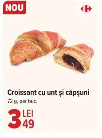 Carrefour Croissant cu unt şi căpşuni Ofertă