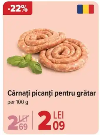 Carrefour Cârnaţi picanți pentru grătar Ofertă