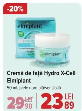 Carrefour Cremă de faţă Hydro X-Cell Elmiplant Ofertă