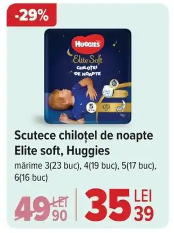 Carrefour Scutece chiloţel de noapte Elite soft, Huggies Ofertă