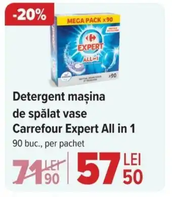 Carrefour Detergent maşina de spălat vase Carrefour Expert All in 1 Ofertă