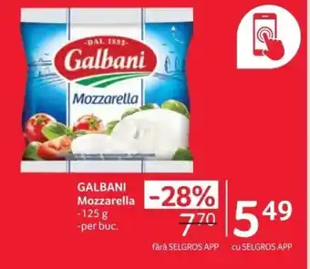 Selgros GALBANI Mozzarella Ofertă