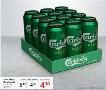 Selgros CARLSBERG Bere blondǎ Ofertă