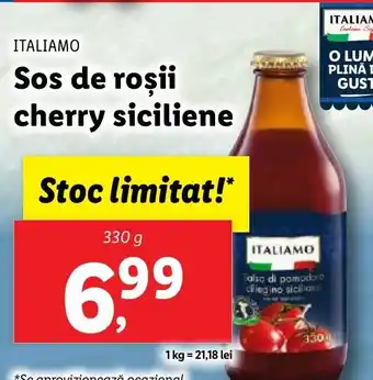 Lidl ITALIAMO Sos de roșii cherry siciliene Ofertă