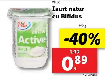 Lidl PILOS Iaurt natur cu Bifidus Ofertă