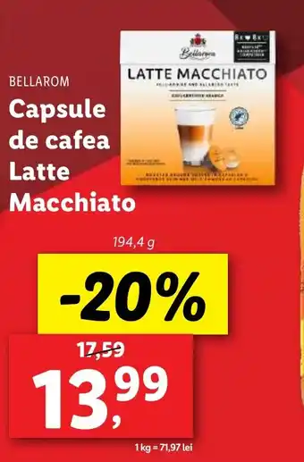 Lidl BELLAROM Capsule de cafea Latte Macchiato Ofertă