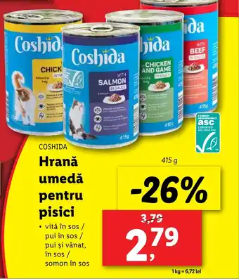 Lidl COSHIDA Hrană umedă pentru pisici Ofertă