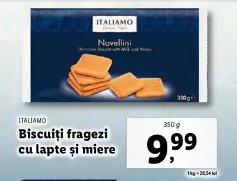 Lidl ITALIAMO Biscuiți fragezi cu lapte și miere Ofertă