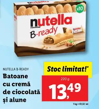 Lidl NUTELLA B-READY Batoane cu cremă de ciocolată şi alune Ofertă