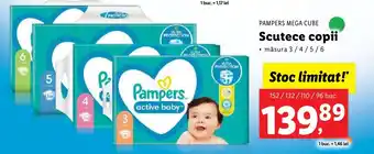 Lidl PAMPERS MEGA CUBE Scutece copii Ofertă