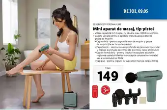 Lidl SILVERCREST® PERSONAL CARE Mini aparat de masaj, tip pistol Ofertă