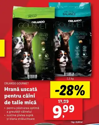 Lidl ORLANDO GOURMET Hrană uscată pentru câini de talie mică Ofertă