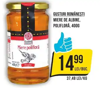 Mega Image GUSTURI ROMÂNEŞTI MIERE DE ALBINE, POLIFLORĂ, 400G Ofertă