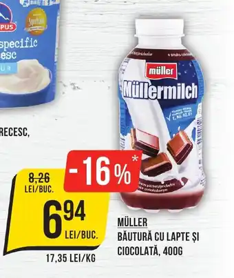 Mega Image MÜLLER BĂUTURĂ CU LAPTE ȘI CIOCOLATĂ, 400G Ofertă